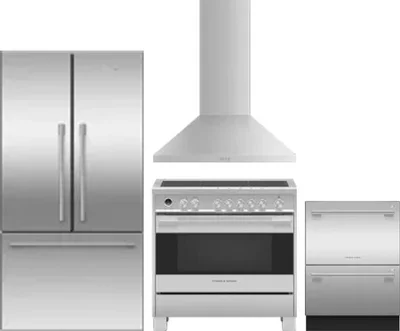 4 Piece Package Includes Refrigerator, Range, Hood And Dishwasher